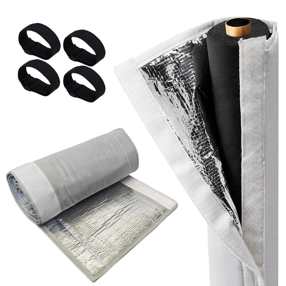 3 Layer Oxford Cloth HVAC Copper Pipe Insulation Cover Waterproof Sun-proof Zipper Flexible AC Hose Insulation Sleeve