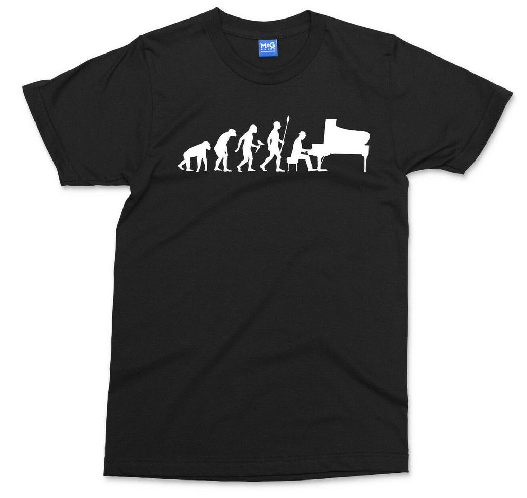 Piano Evolution TShirt Retro Pianist Gift Top Music Musical Instruunisext Player