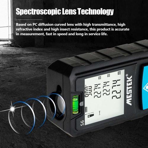 Rakuby Distance Meter, 50m/70m/100m Measurement Range, Distance/Area/Volume/Continuous Measurement, Portable, Compact, Easy to Use, DIY Surveying Equi