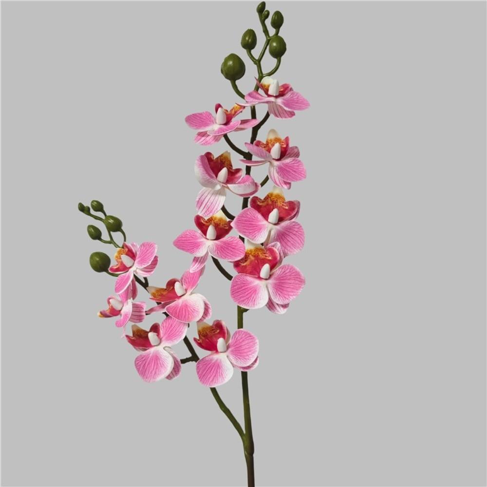 12 Heads Artificial Phalaenopsis Flower Moth Orchid Single Branch Simulation Butterfly Orchid Flower Arrangement DIY