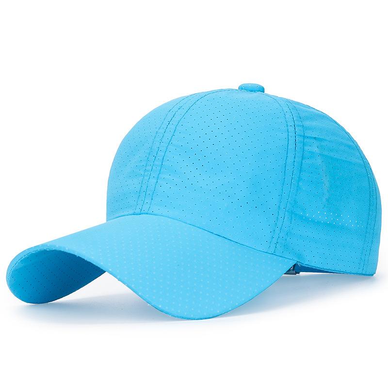 Wholesale Men Women Summer Baseball Cap Quick Drying Hats Unisex Breathable Sport Pure Color Snapback Hat Bone Baseball Hat