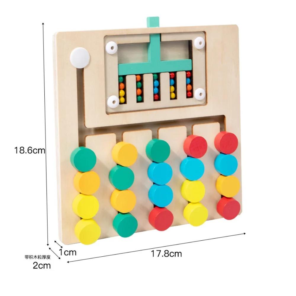 Montessori Farbzuordnungsspielzeug Holzfarbabgleich Schiebpuzzle Hand-Auge-Koordination Frühes Lernspielzeug für Kleinkind Kind Geschenk