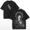 Sommer Trendiges Y2k T-Shirt Vintage Gewaschen Lässiges Oversize T-Shirt Für Herren Unisex Kleidung Kurzarm Oberteile