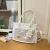 Lace Transparent Bag Wave Point Shoulder Bag For Middle School Students