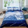 Snow Mountain Duvet Cover Set Sea Waves Bedding Set Sea Landscape King Size Comforter Cover Nature Scenery Polyester Quilt Cover