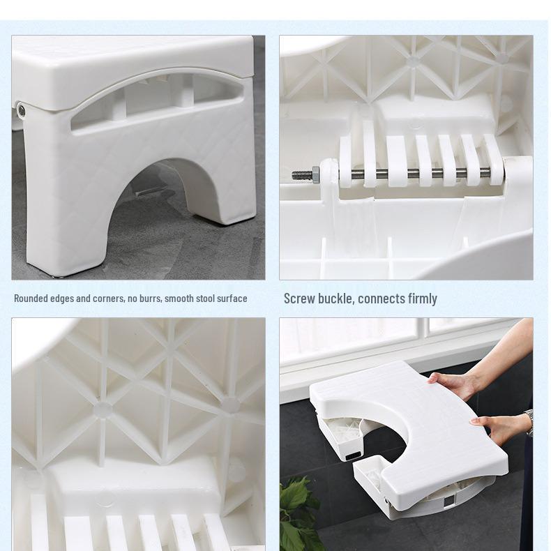 Thickened Foldable Squat Toilet Footstool