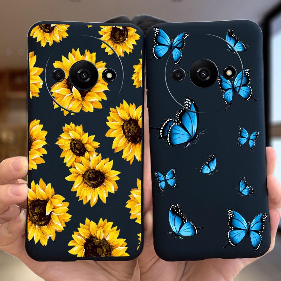 For Funda Xiaomi Redmi A3 Case Women Fashion Girly Flower Butterfly Bumper For Xiaomi Mi A3 Mia3 RedmiA3 Coque Soft Silicone