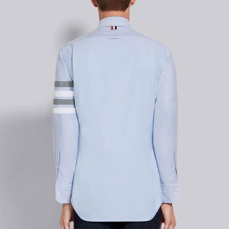 THOM BROWNE Hemden Herren Blau Revers Moderat Sonstige MWL319A-06177-480