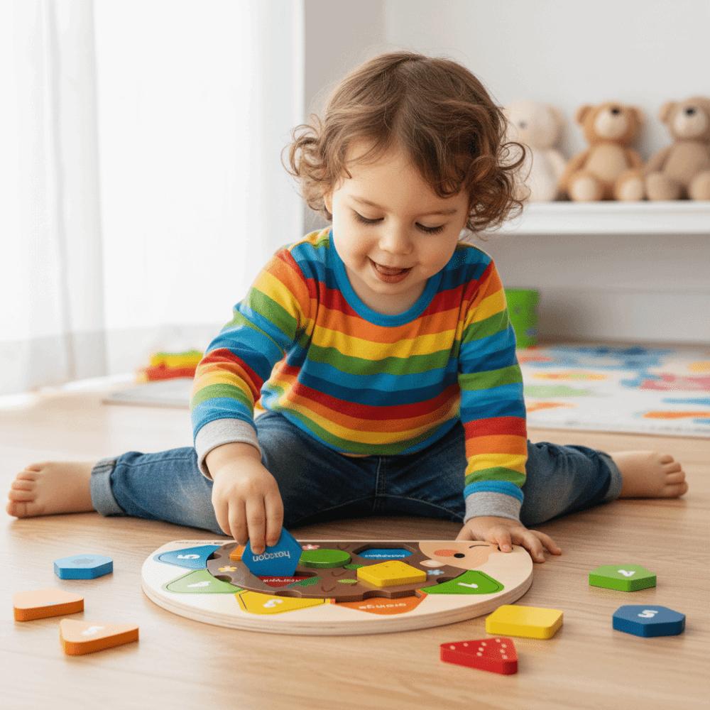 Wood Material Wooden Peg Board Toy Cartoon Shape Tangram Jigsaw Game Toddler Learning