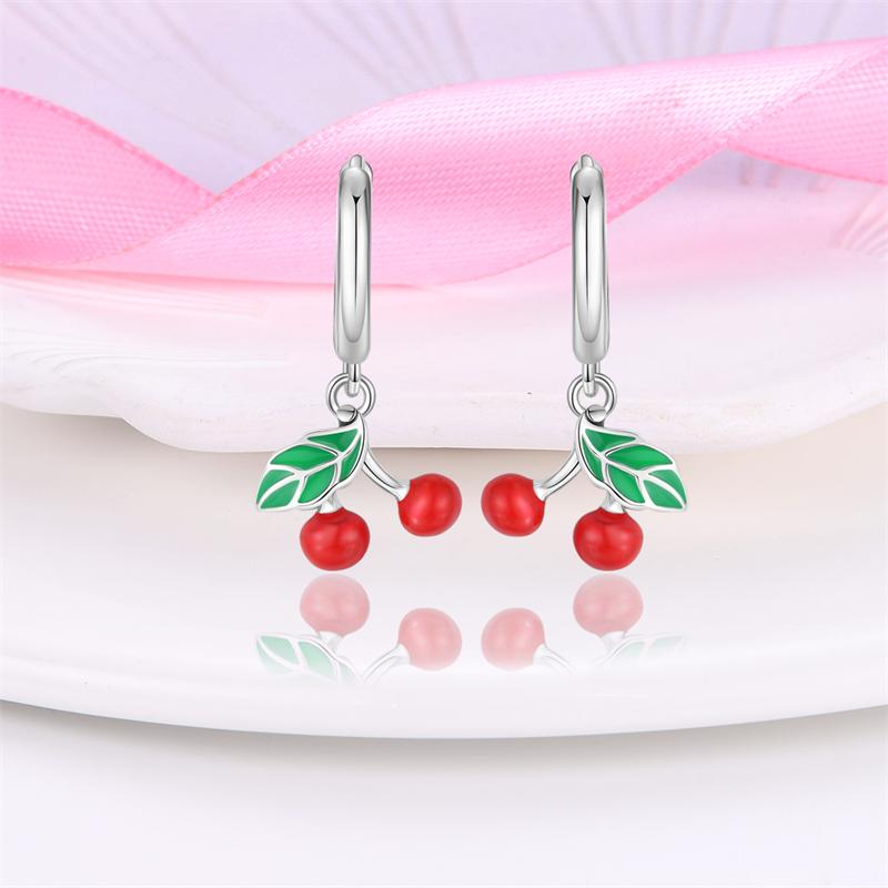 Cherry Bee Earrings for Women Girls Trendy Fashion Jewelry High Quality Dainty Elegant Gift