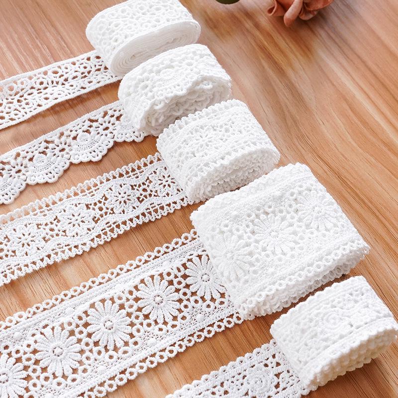 Lace-Trimmed Jute Rope Fabric for DIY Crafts and Clothing