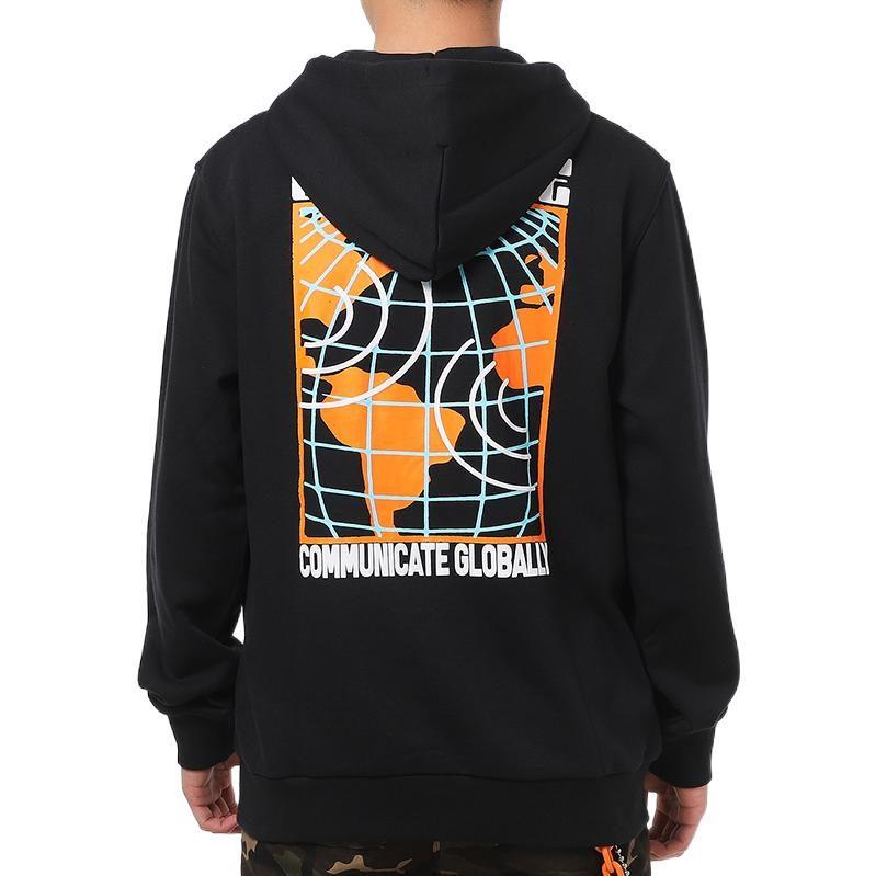 Converse Sweatshirts Men's Ink Black Hooded Moderate Regular 10022264-A01