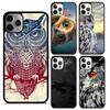 Owl Animal Pattern Phone Case For iPhone 17 Air 13 12 14 15 16 Cover For Apple Pro Max 6S Plus Coque
