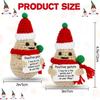 Funny Positive Energy Christmas Potato Doll With Card Home Room Decoration Handmade Knitted Potatoes Ornament Christmas Gifts