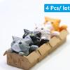 Kawaii Mini Cat Ornament Garden Kitten Statue Gift for Adults Room Decoration Toy Miniature Figurines Home Decor