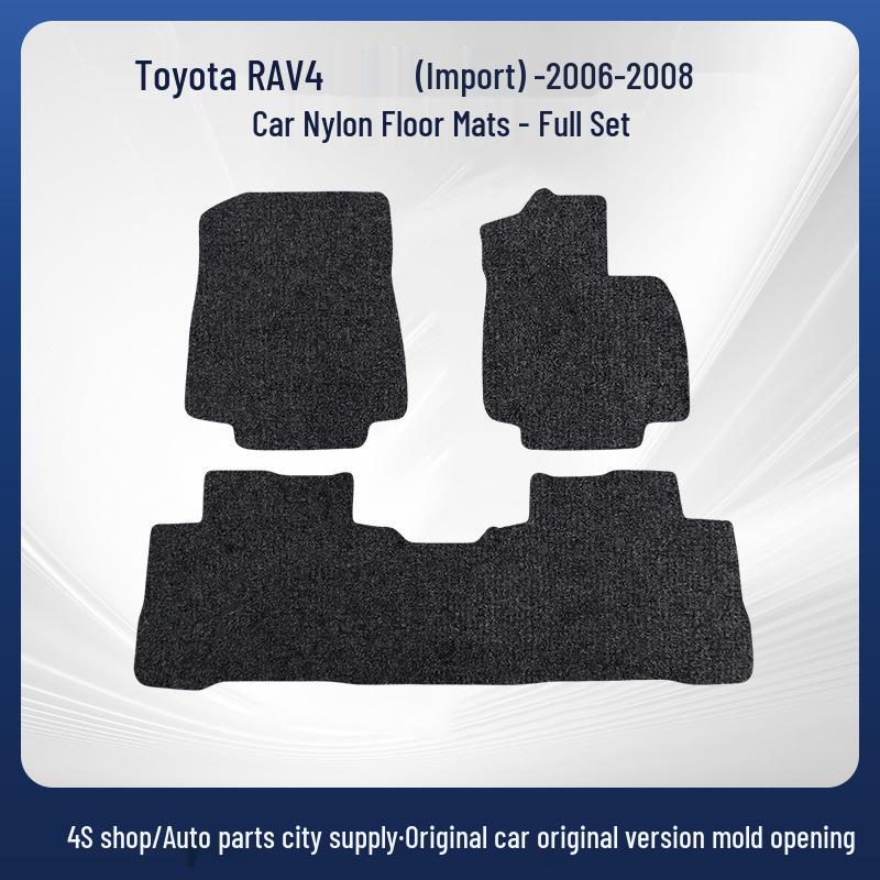 Black Nylon Floor Mats for 06-08 Toyota RAV4 (Import)