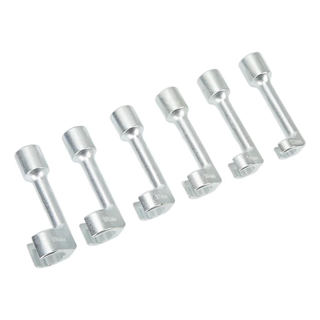 6PCS Fuel Injector Line Injection Socket Set 12in 12mm 14mm 16mm 17mm 18mm 19mm Fuel System Tools