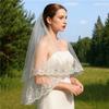 Luxury Double Layers Bridal Veil Sequins Glitter Mesh Veil Elegant Tulle Veil  Bride Hair
