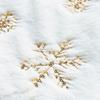 1pc Christmas Tree Skirt for Xmas Tree Holiday Party Decoration White Plush Gold Sequin Snowflake (Gold)