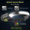 Induction Headlamp COB+LED Head Flashlight Built in Battery USB Rechargeable Outdoor Waterproof Camping Fishing Work Lantern