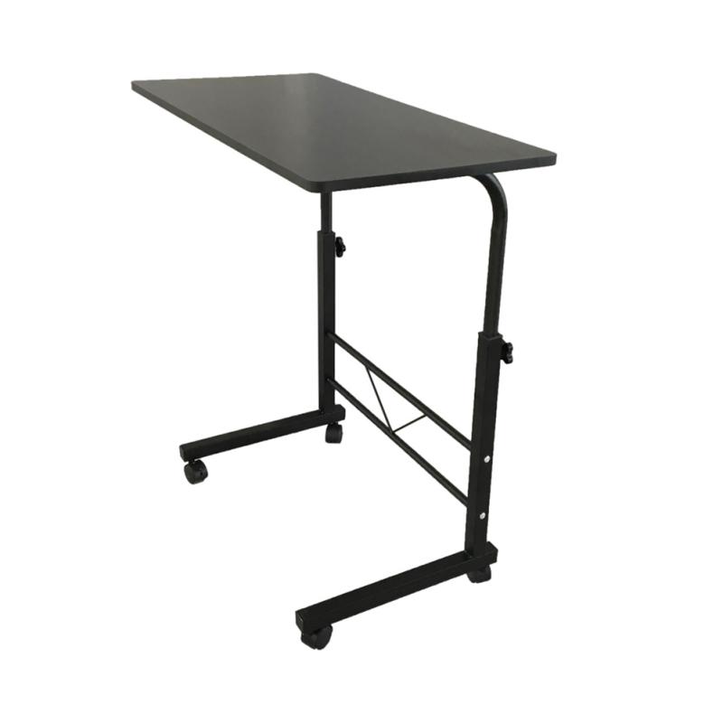 60cm Removable Side Table Height Adjustable Movable Portable Laptop Desk Stand For Bed Sofa Office
