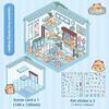 1-10Sets 3D Sticker Set Cartoon Diorama for Journal Scrapbooking Red Xiaohongshu DIY Craft ASMR Relaxation Miniature House Scene