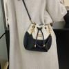 Niche Design Splicing Handbag Bag Women's New Fashion Trend Bucket Bag High-end Single Shoulder Messenger Bag