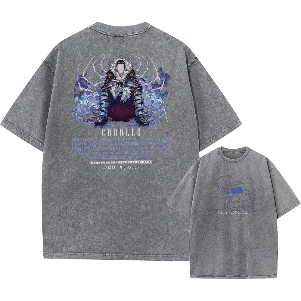 Anime Vyprané Tričko Hunter x Hunter Potisk Retro Harajuku Styl Top pro Muže Ženy Ležérní Streetwear Unisex