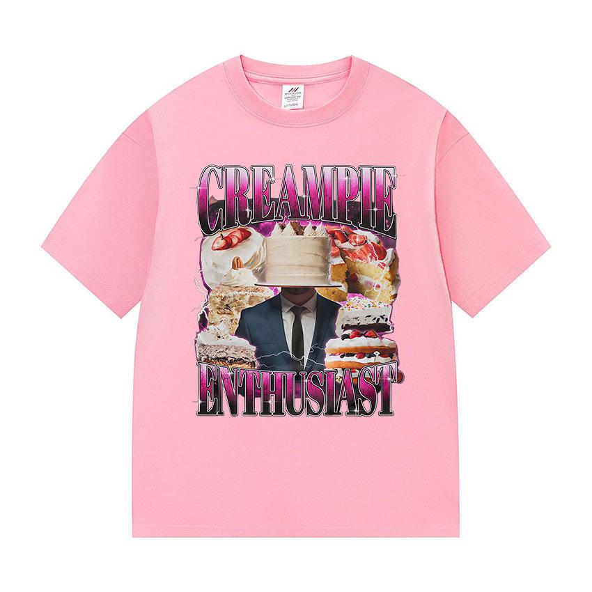 Lustiges Dessert Unangemessenes Meme Grafik T-Shirt Humor Foodie Stil Kurzarm T-Shirts Unisex Sommer Hochwertige Baumwoll-Tees