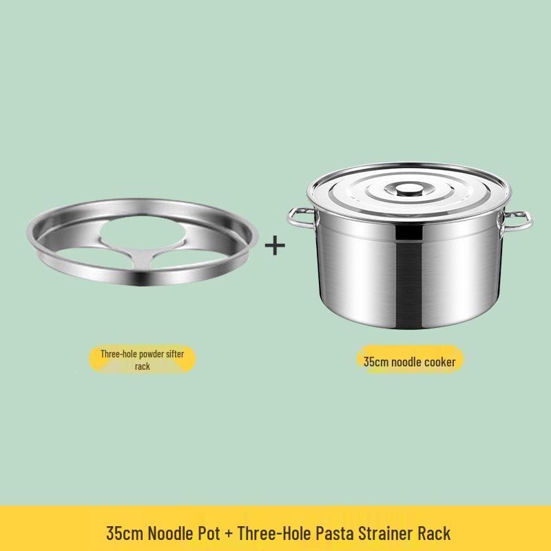 Large-Capacity Commercial Gas Noodle Cooker, Thickened Stainless Steel, Scalding Pot, Soup Barrel, Mala Tang Cooking Pot.