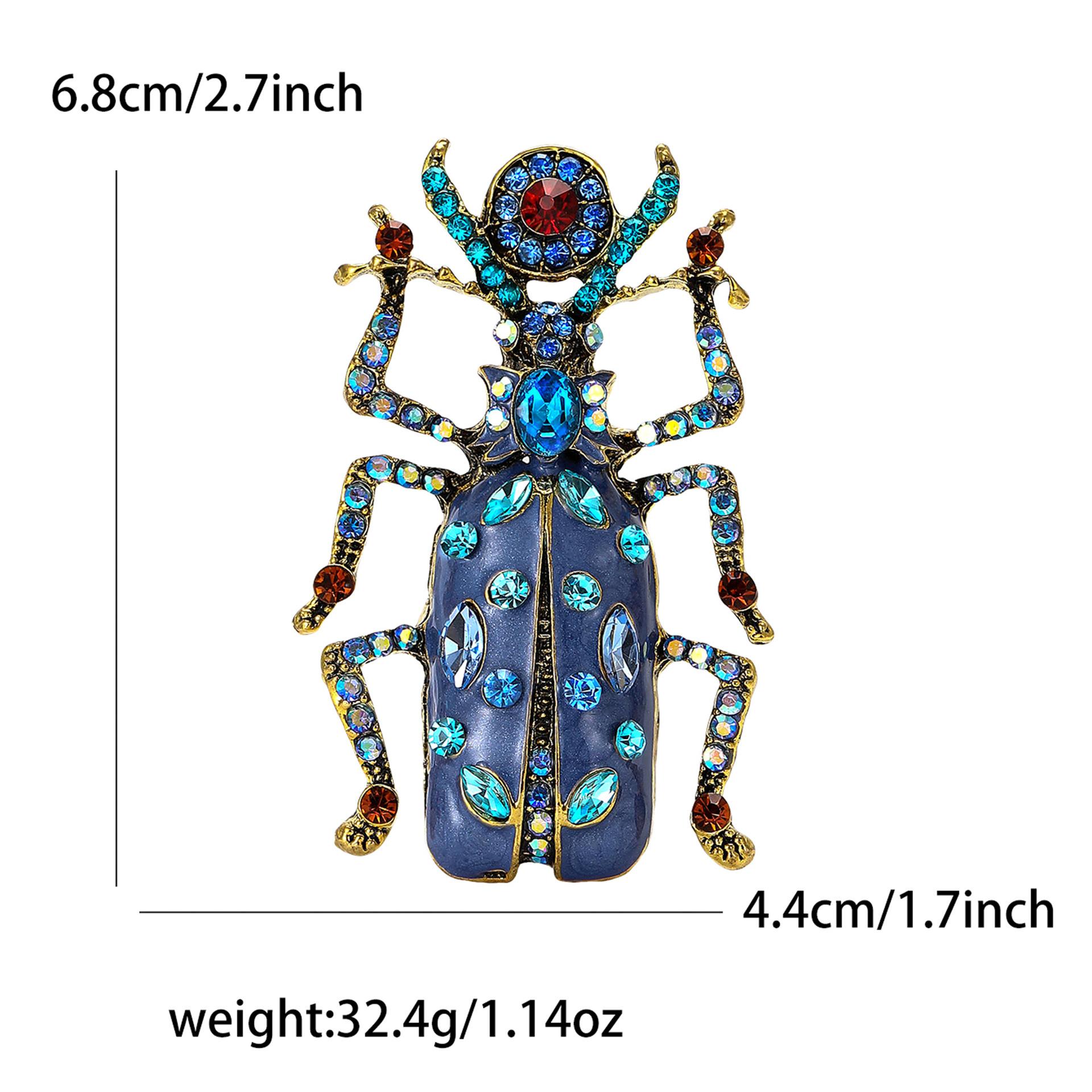 

Сплав эмаль горный хрусталь большая брошь жук персонализированная креативная мужская и женская одежда корсаж ювелирные изделия булавка
