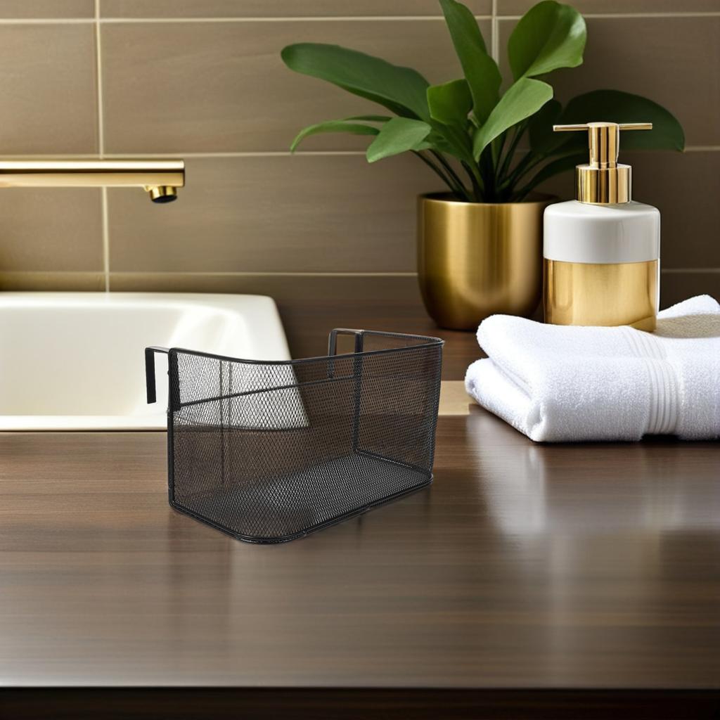 Mesh Metal Hanging Storage Basket Shower Organizer Bedside Dorm Shelf Bunk Bed Shelf Bathroom Storage Rack Sundries