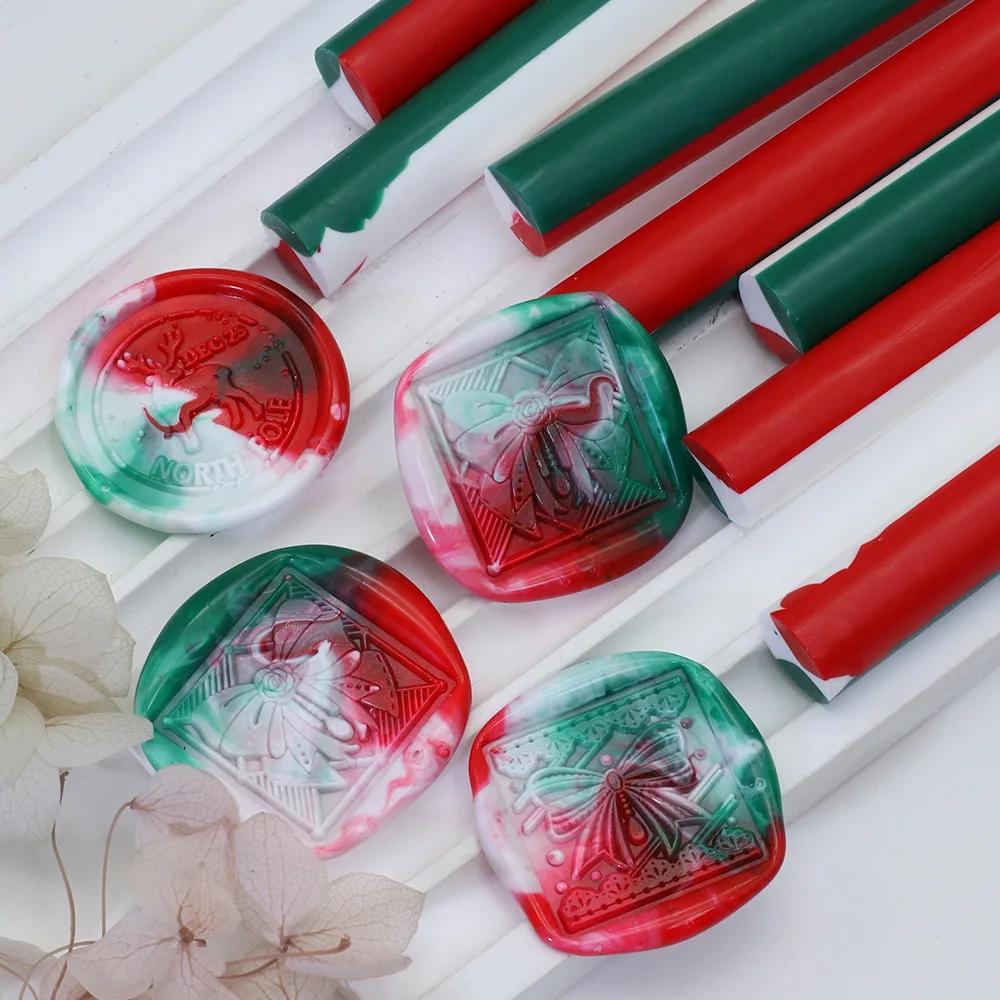 5PCS Lacquer Round Mixed Color Wax Rod Sealing Wax Variety of Mixed Color Retro Wax Strips Envelope Sealing