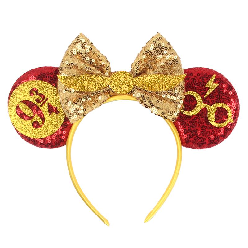 Nieuwste Mickey Mouse Oren Hoofdband Kid Adult Festival Party Pailletten Strik Haarband Vrouwen Baby Girl Party Haar Accessoires
