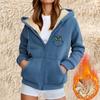 Women's Fashion Casual Sweatshirt Loose Zipper Cardigan Long Sleeve Hooded Jacket