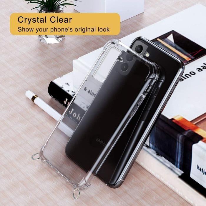 Coque et Tour de Cou - Samsung - S21 Plus - TPU AntiChoc - Cordon Réglable - Bleu Marine