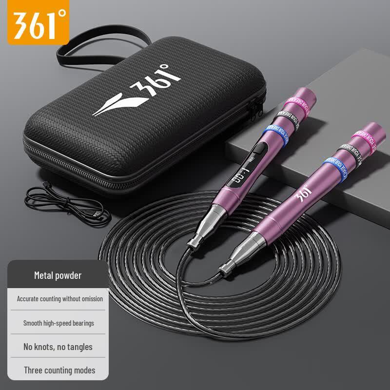 361° Rechargeable Digital Counting Steel Wire Jump Rope