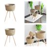 Versatile Woven Flower Basket Planter Pots Plant Vase for Living Room Floor Standing Storage Balconies Garden Decoration