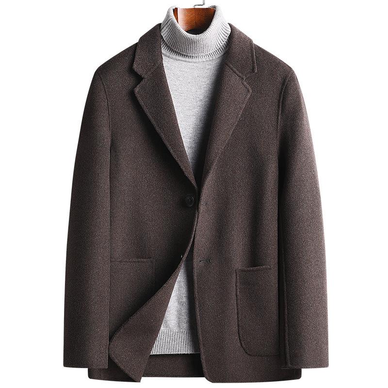 

Осенне-зимний двусторонний шерстяной костюм шерстяной костюм мужской повседневный шерстяной пиджак 3XL