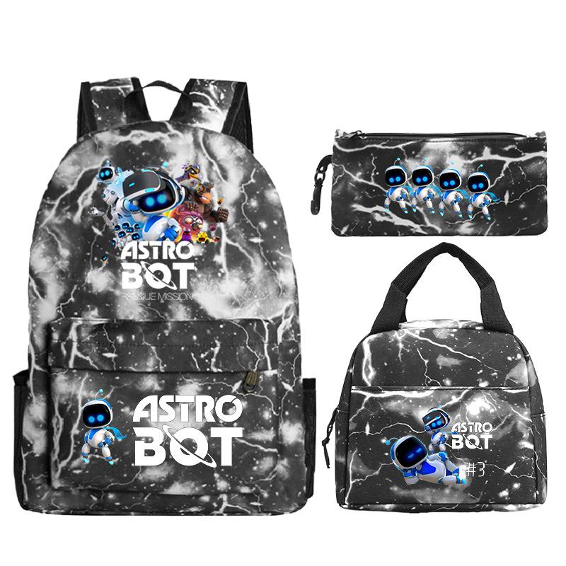 Neues Astro Bot Spiel Merchandise Druck Grund- und Sekundarschule Schultasche Außenhandel Freizeit Kinder Federmäppchen Lunchtasche