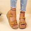 Fashion Retro Soft Sole Wedge Sandals Women Summer Lightweight Platform Walking Shoes 2025 Woman Comfort Non Slip Beach Sandalias Mujer