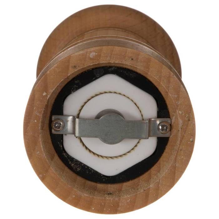 Moulin manuel - 5five - 14,5cm - Bois naturel - Acier inoxydable - Capacité 18g poivre/36g sel