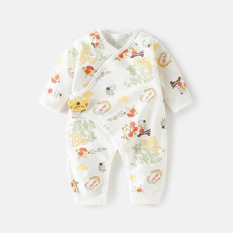 Baby Romper With Pure Cotton Long Sleeve Design For Newborns And Toddlers