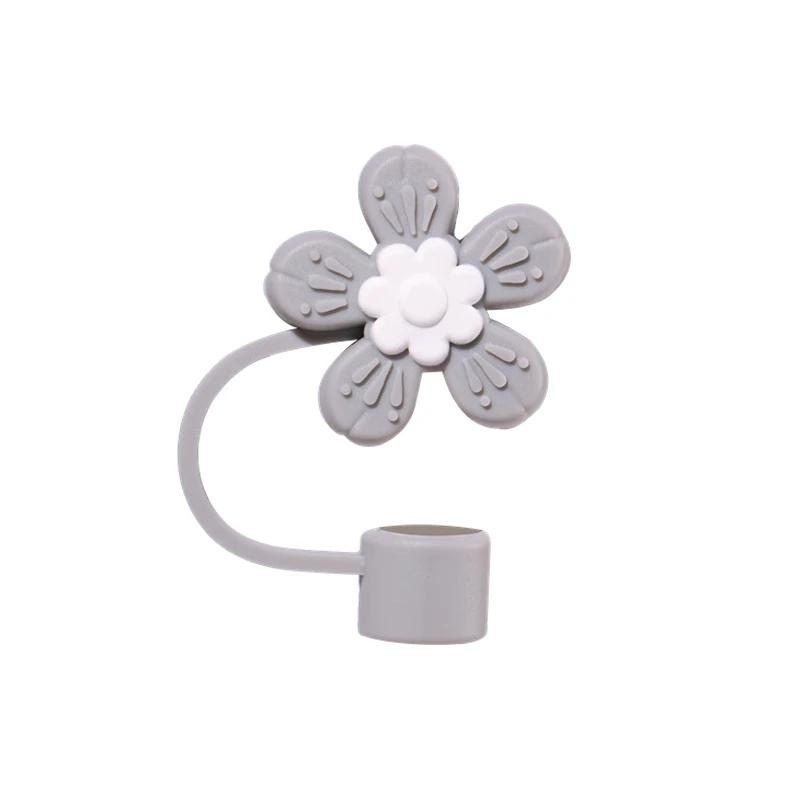 

Silicone Flower Straw Covers Cap for Cup 10mm Straw Protector Reusable Dust-Proof Straw Topper Party Decor Tumbler Accessories