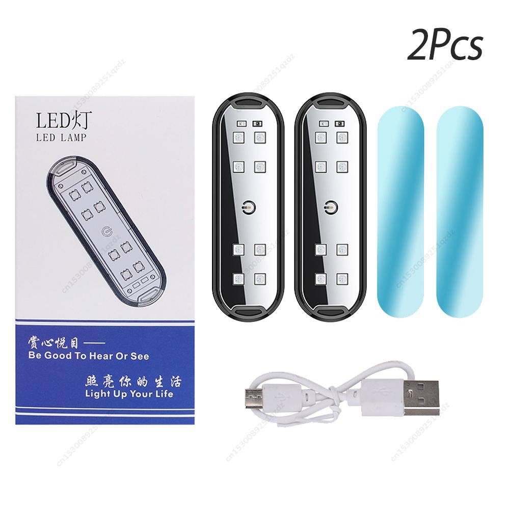 Car Door Lights LED Welcome Warning Light Magnetic Anti-Collision Flash Atmosphere Light Auto Door Opening Safety Light 1/2/4Pcs