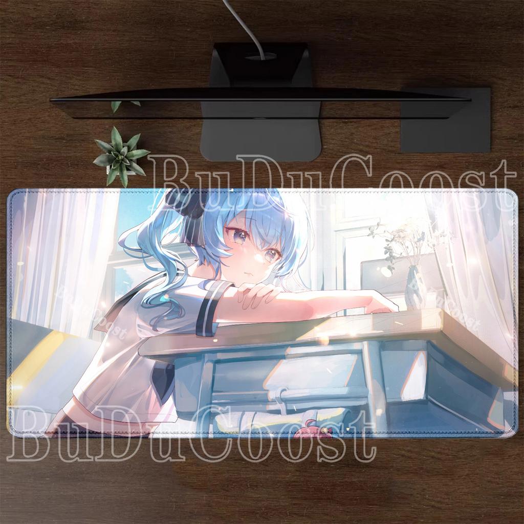 VTuber Hoshimachi Suisei Hololive Mousepad Overlock Keyboard Office Mouse Pad Computer Non-slip HD Printing Anime Girl Desk Mat