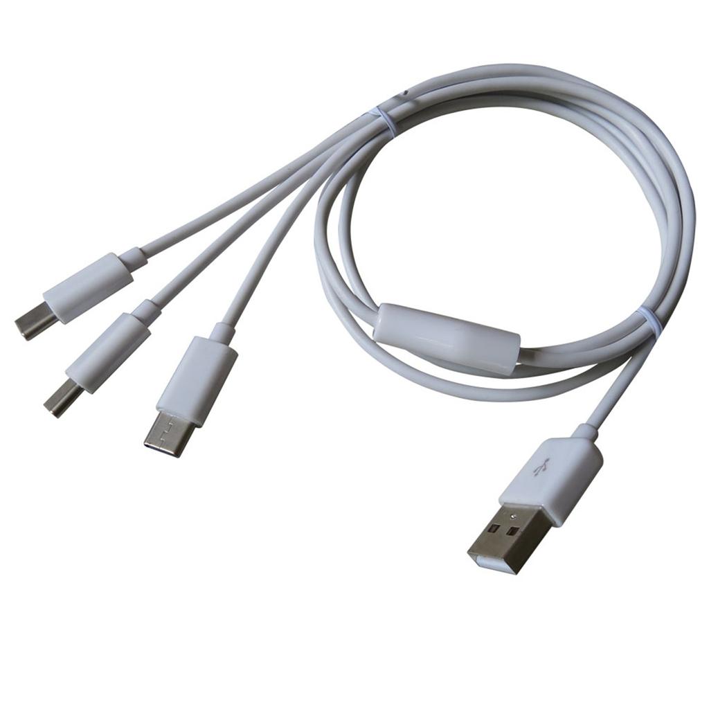 USB C Multi Charging Cable 3-in-1 Charging Cord with Type C Connectors Universal