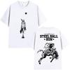 Hot Sale Anime JoJo Bizarre Adventure STEEL BALL RUN Johnny Joestar T-shirt Men Women Graphic Oversized T Shirt Breathable Streetwear Casual Tees