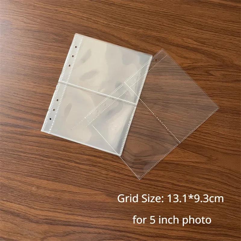 10 Pieces A5 6 Hole Clear Ring Binder Refill Sleeve Photocards Notebook Diary Photo Album Storage Binding Folder Back To School
