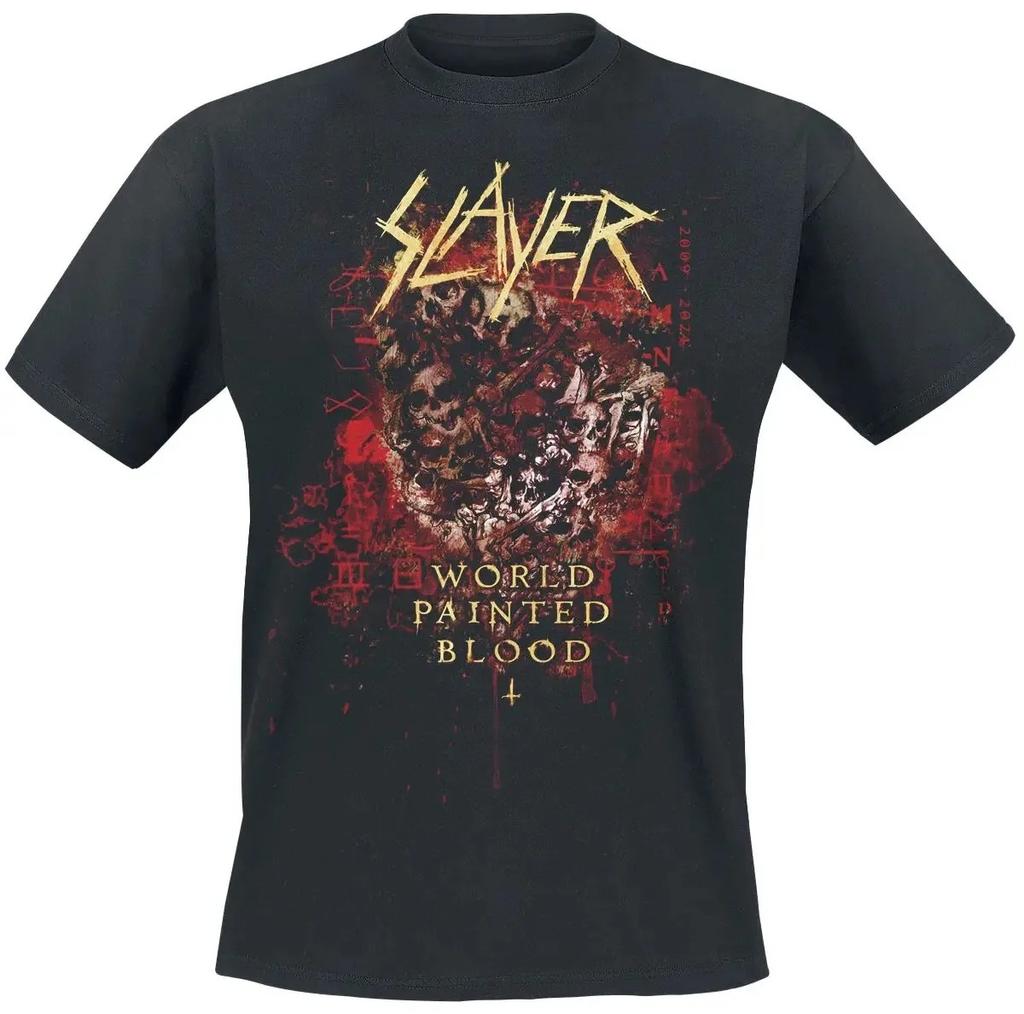 Slayer "Reign in Blood" Thrash Metal Album Cover Tracklist Graphic Unisex Heavyweight Cotton Oversized Streetwear T-Shirt